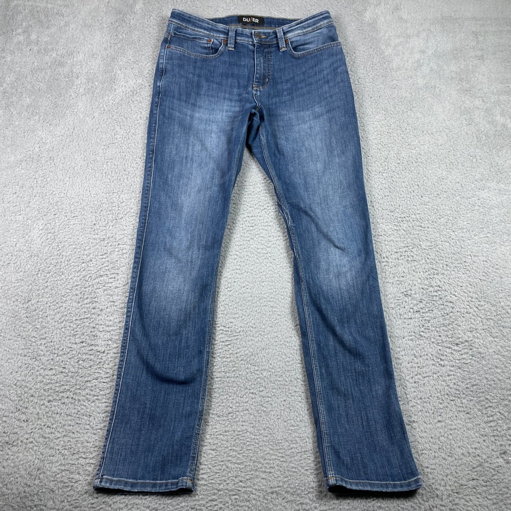 DU/ER Jeans Mens 32x32 Blue L2X‎ Relaxed Taper Technical Stretch Denim